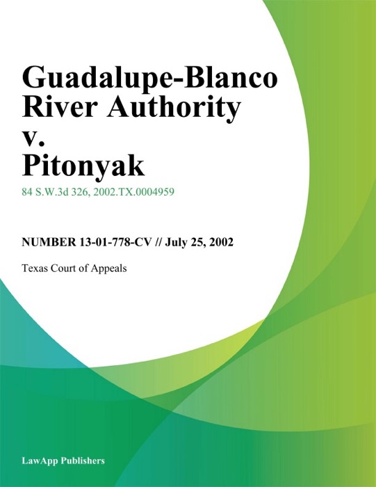 Guadalupe-Blanco River Authority V. Pitonyak