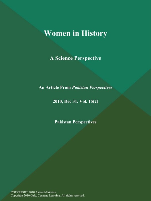 Women in History: A Science Perspective