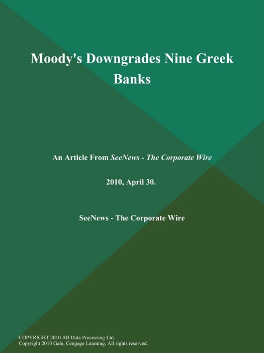 Moody's Downgrades Nine Greek Banks
