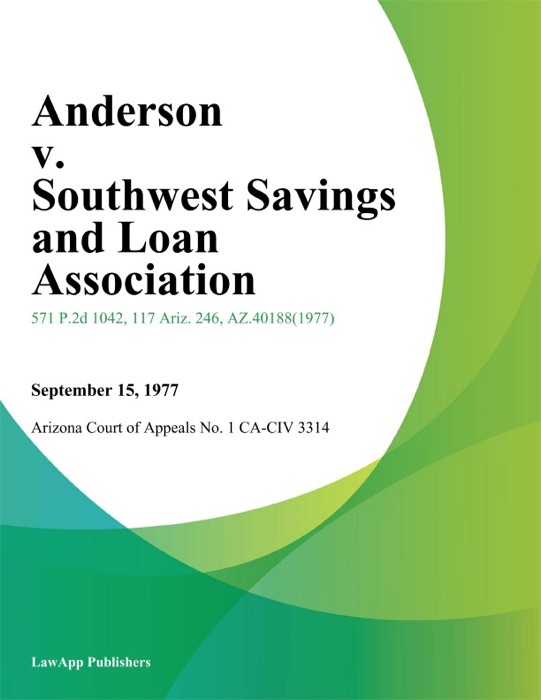 Anderson v. Southwest Savings and Loan Association