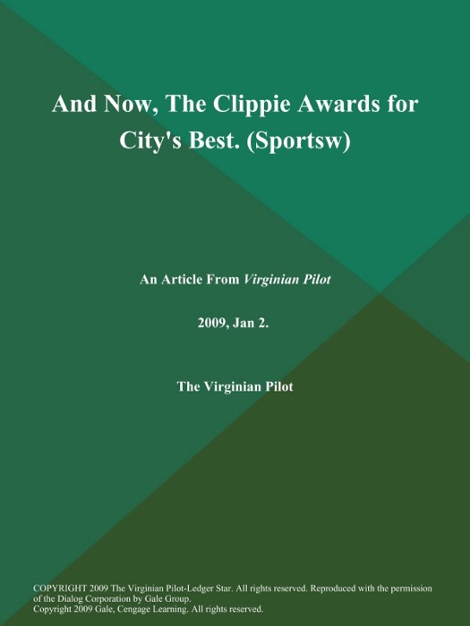 And Now, The Clippie Awards for City's Best (Sportsw)