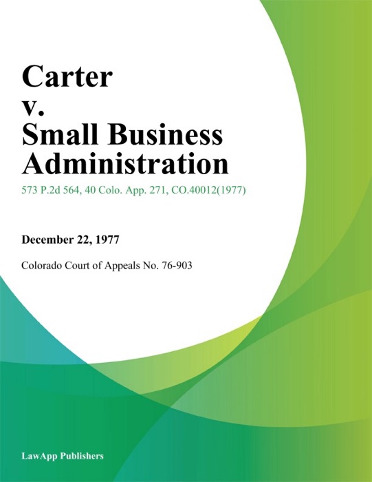 Carter v. Small Business Administration