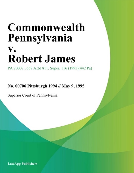 Commonwealth Pennsylvania v. Robert James
