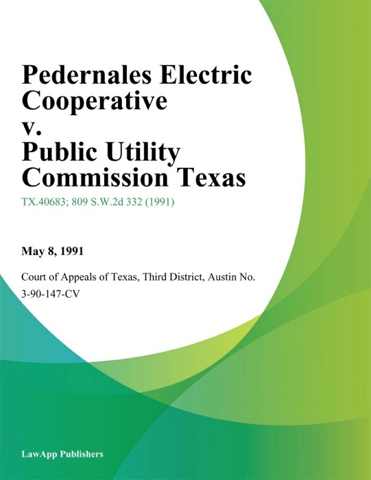 Pedernales Electric Cooperative v. Public Utility Commission Texas