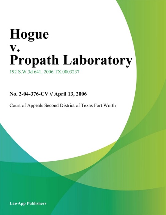 Hogue v. Propath Laboratory