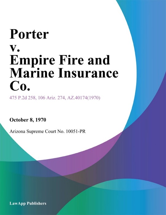 Porter V. Empire Fire And Marine Insurance Co.