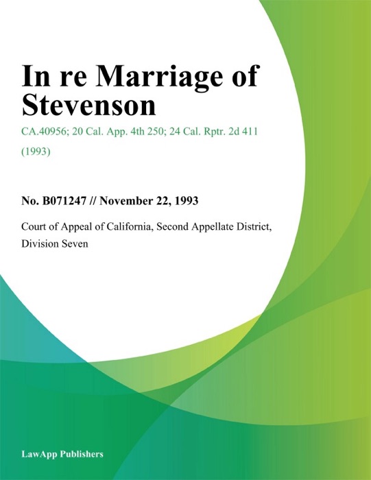 In Re Marriage of Stevenson