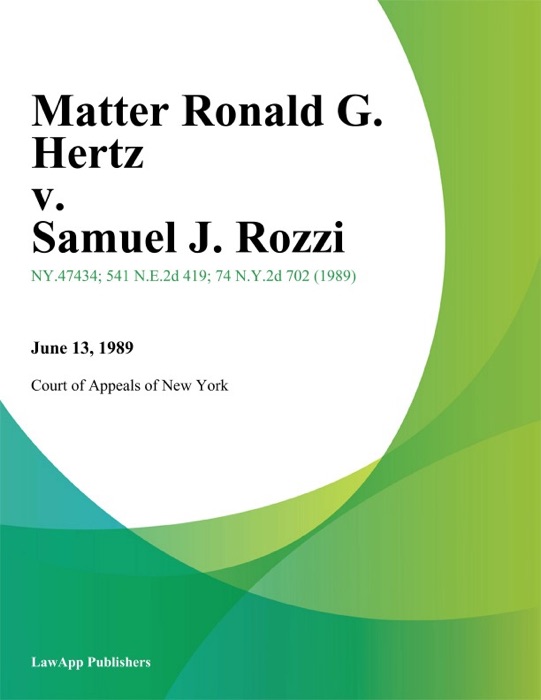 Matter Ronald G. Hertz v. Samuel J. Rozzi