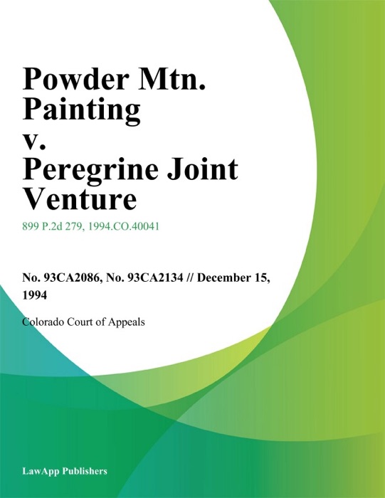 Powder Mtn. Painting v. Peregrine Joint Venture