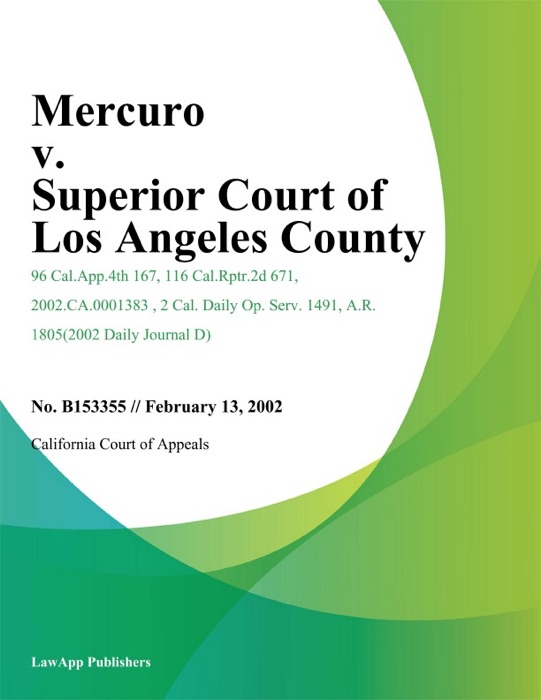 Mercuro V. Superior Court Of Los Angeles County