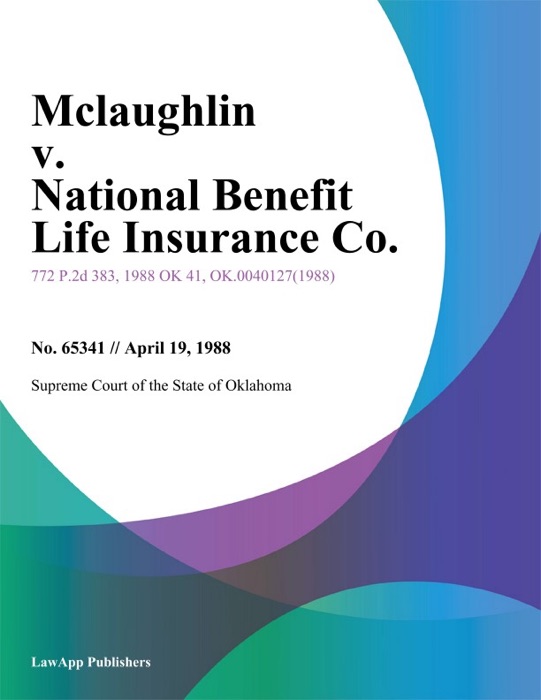 Mclaughlin v. National Benefit Life Insurance Co.