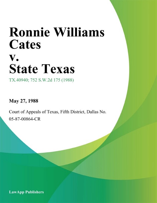 Ronnie Williams Cates v. State Texas