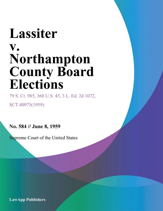 Lassiter v. Northampton County Board Elections