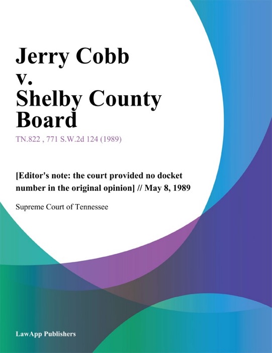 Jerry Cobb v. Shelby County Board