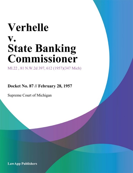 Verhelle v. State Banking Commissioner