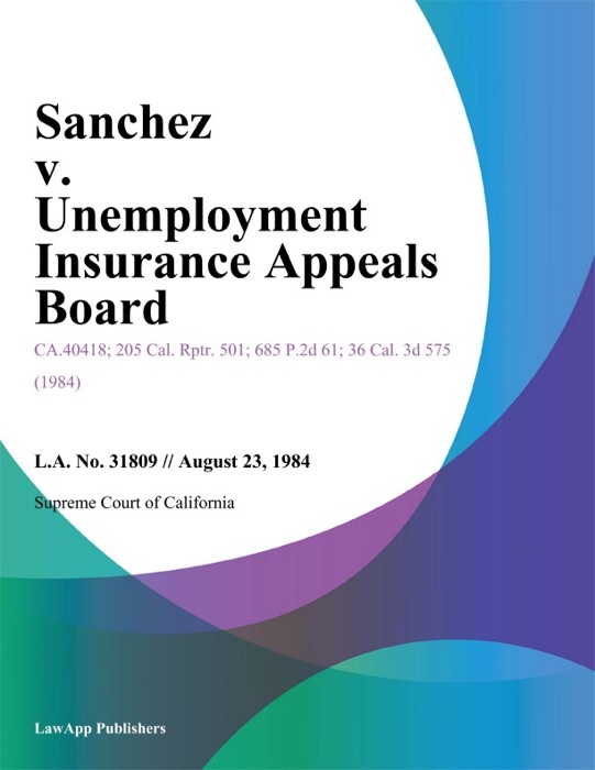 Sanchez v. Unemployment Insurance Appeals Board
