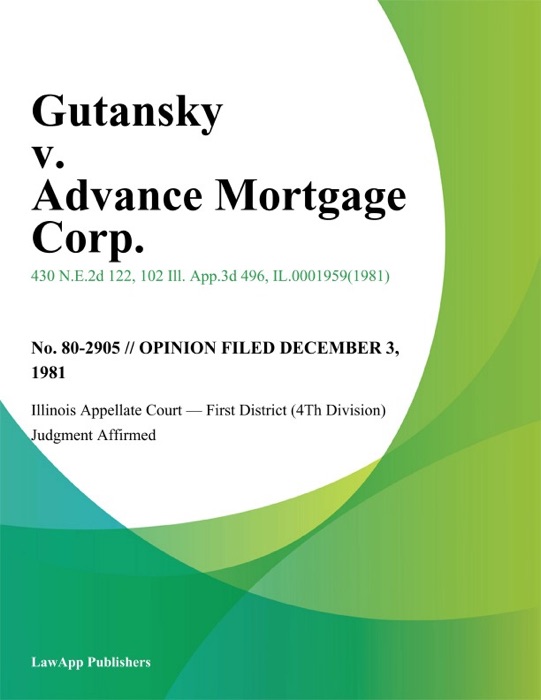Gutansky v. Advance Mortgage Corp.
