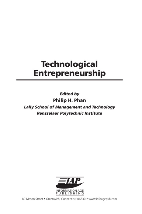 Technological Entrepreneurship