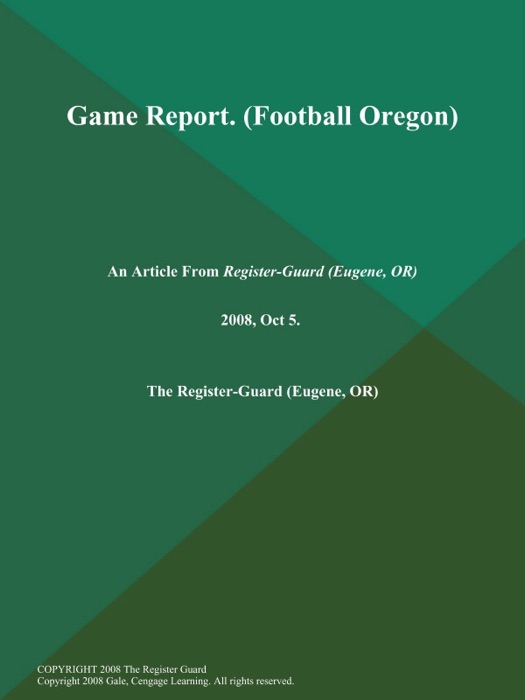 Game Report (Football Oregon)