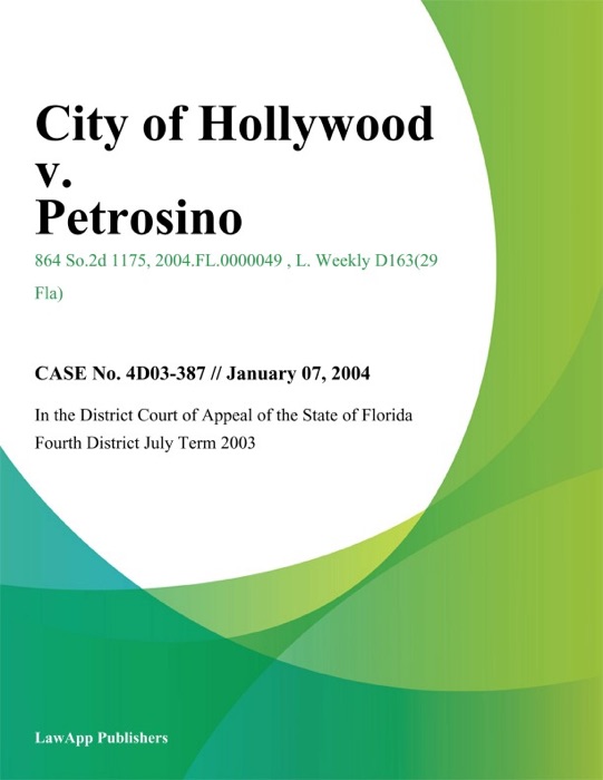 City of Hollywood v. Petrosino