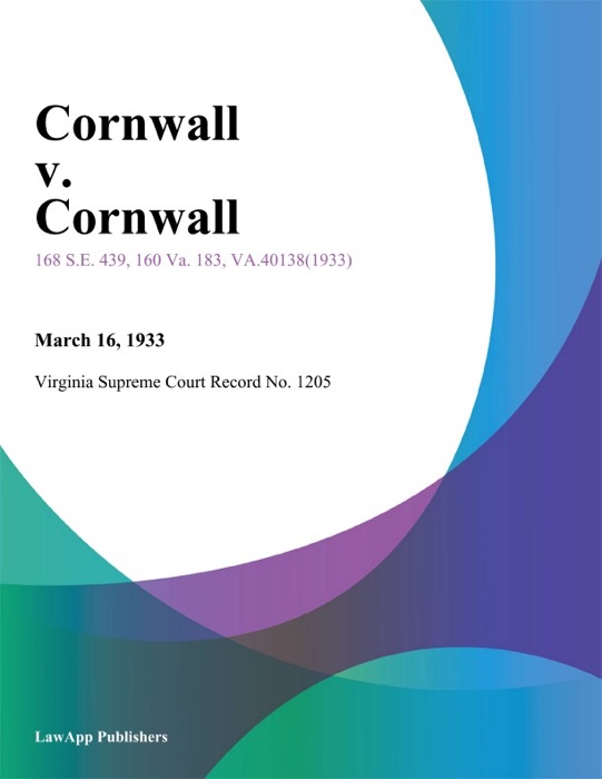 Cornwall v. Cornwall