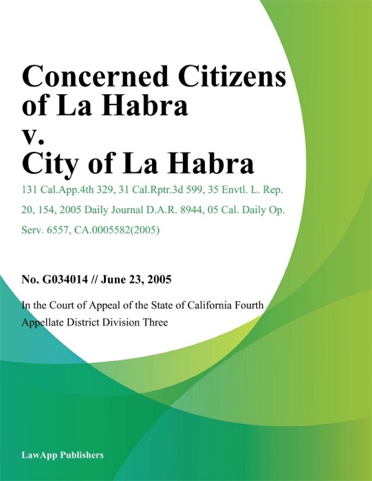 Concerned Citizens of La Habra v. City of La Habra