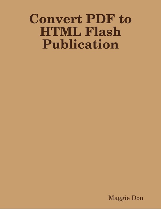 Convert PDF to HTML Flash Publication