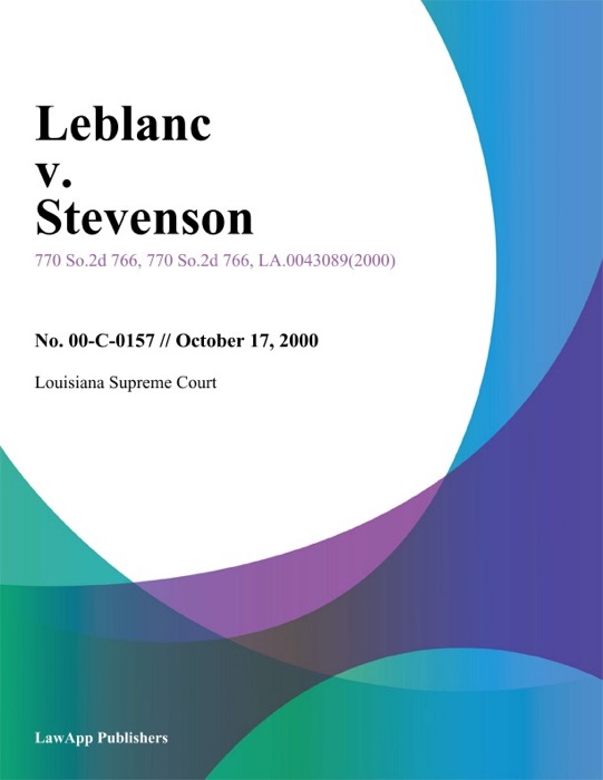 Leblanc V. Stevenson