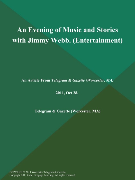 An Evening of Music and Stories with Jimmy Webb (Entertainment)