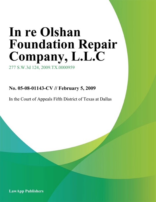 In Re Olshan Foundation Repair Company