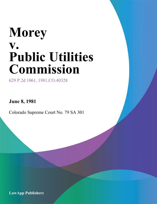 Morey v. Public Utilities Commission
