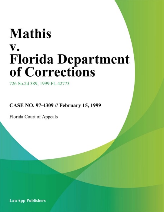 Mathis v. Florida Department of Corrections