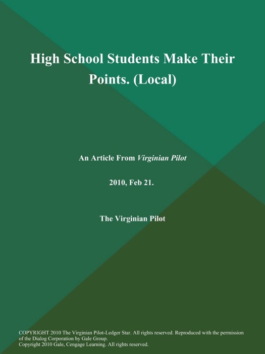 High School Students Make Their Points (Local)