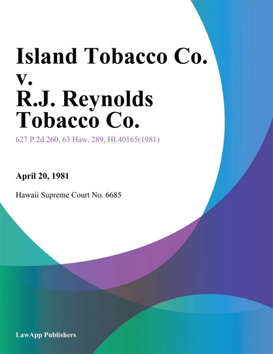 Island Tobacco Co. V. R.J. Reynolds Tobacco Co.