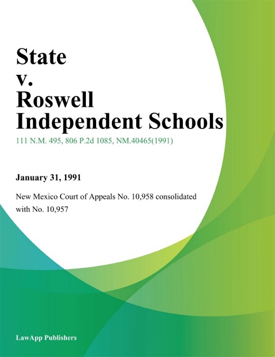 State V. Roswell Independent Schools