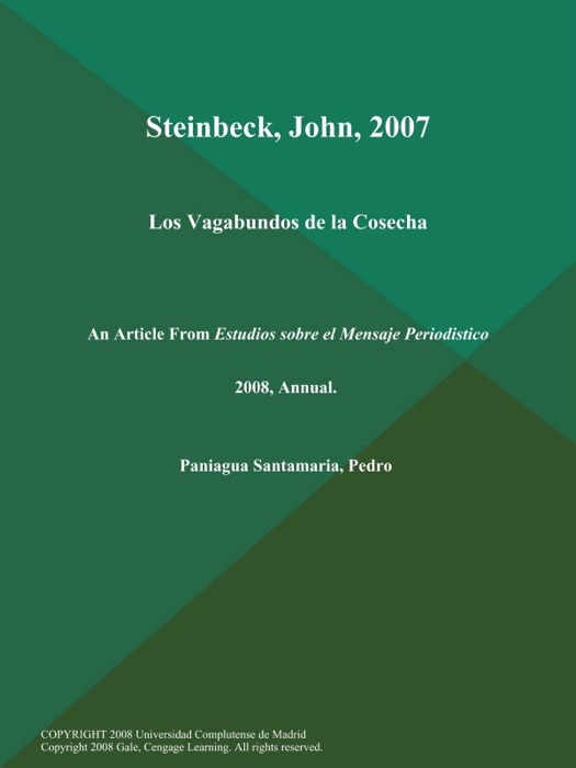 Steinbeck, John, 2007: Los Vagabundos de la Cosecha