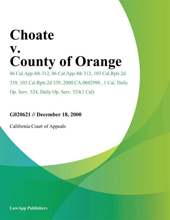 Choate v. County of Orange