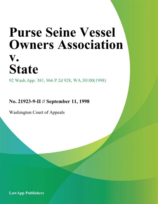 Purse Seine Vessel Owners Association V. State