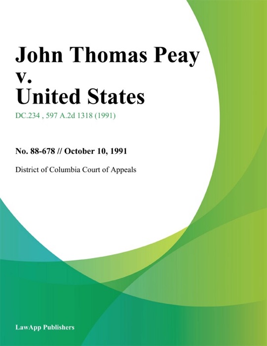 John Thomas Peay v. United States