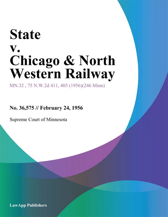 State v. Chicago & North Western Railway
