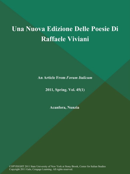 Una Nuova Edizione Delle Poesie Di Raffaele Viviani