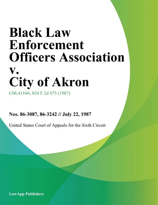 Black Law Enforcement Officers Association V. City Of Akron