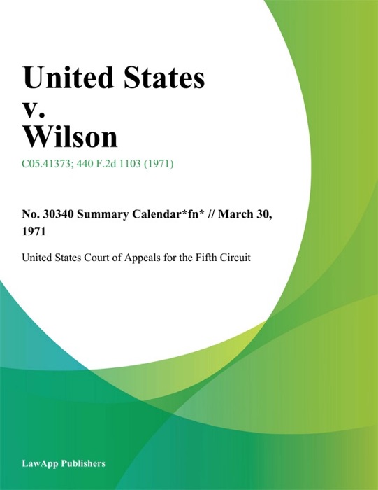 United States v. Wilson