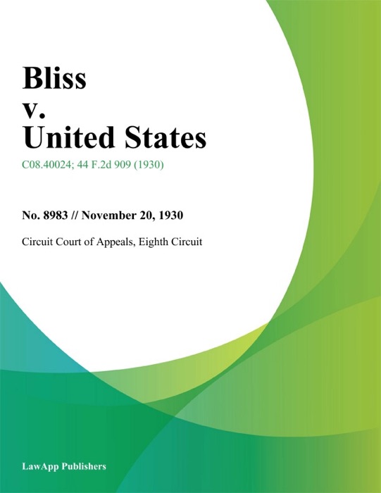 Bliss v. United States