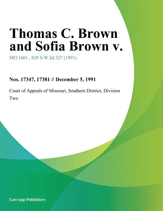 Thomas C. Brown and Sofia Brown v.