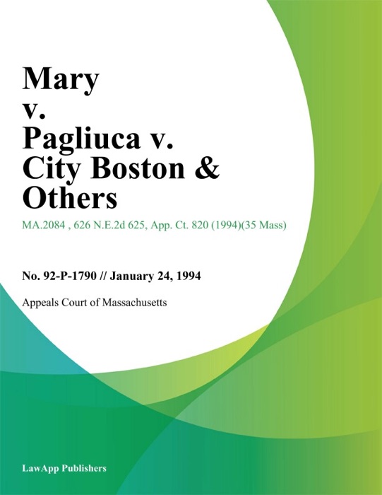 Mary v. Pagliuca v. City Boston & Others