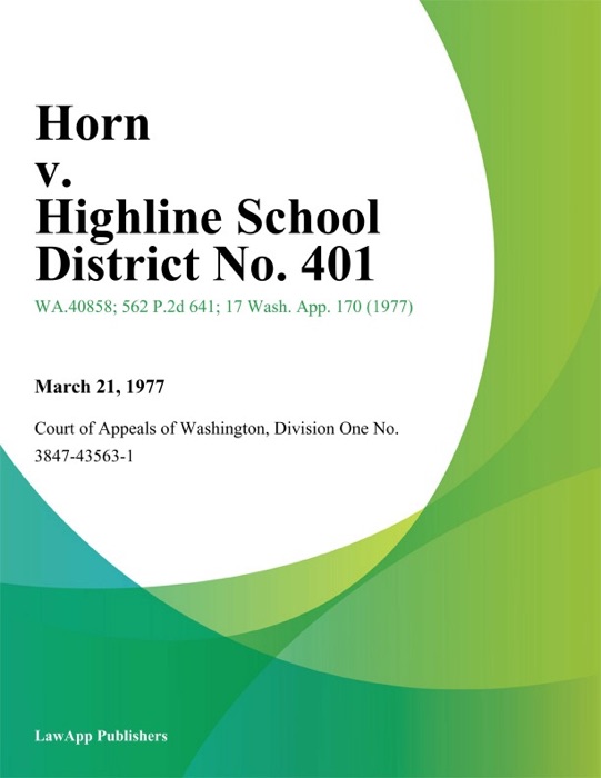 Horn V. Highline School District No. 401