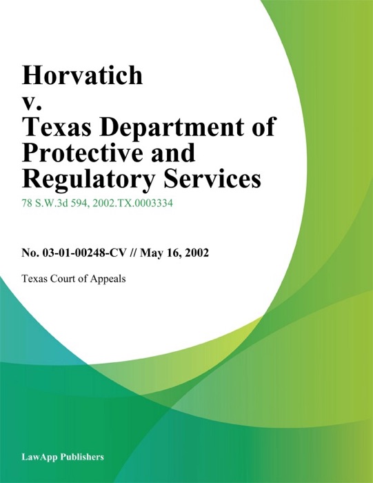 Horvatich v. Texas Department of Protective and Regulatory Services