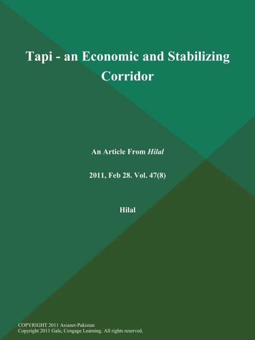 Tapi - an Economic and Stabilizing Corridor