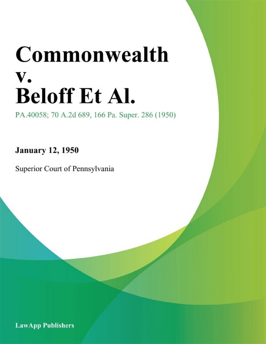 Commonwealth v. Beloff Et Al.
